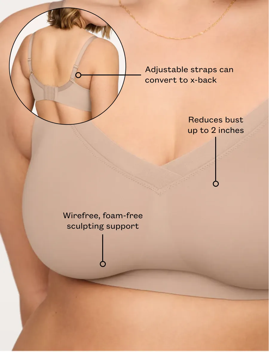 24/7® Classic Wireless Crossover Minimizer Bra