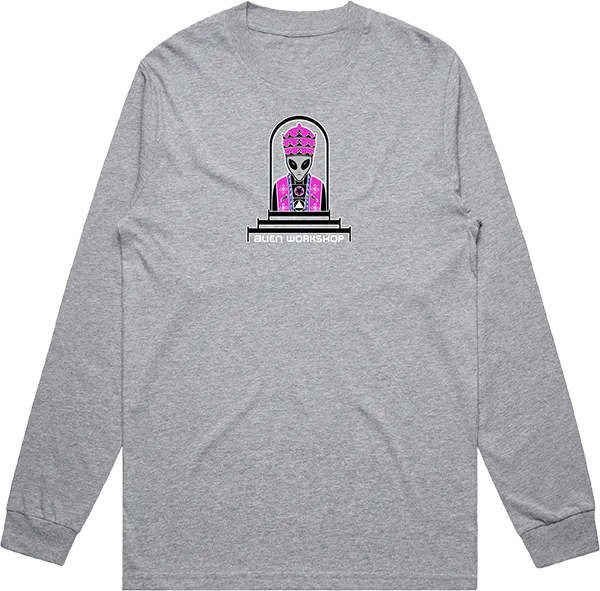 Alien Workshop Priest Long Sleeve Shirt SMALL Heather Grey