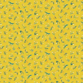 Alpine Bliss Floral Yellow ½ yd