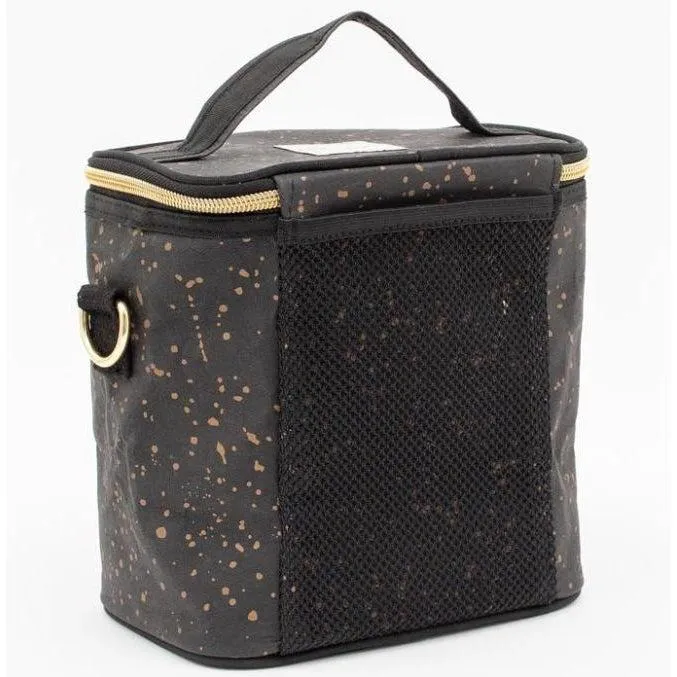 Black Paper Petite Lunch Poche - Gold Splatter