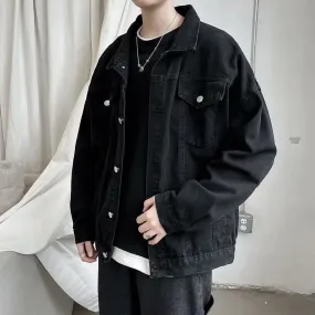 Black Short Denim Jacket Men