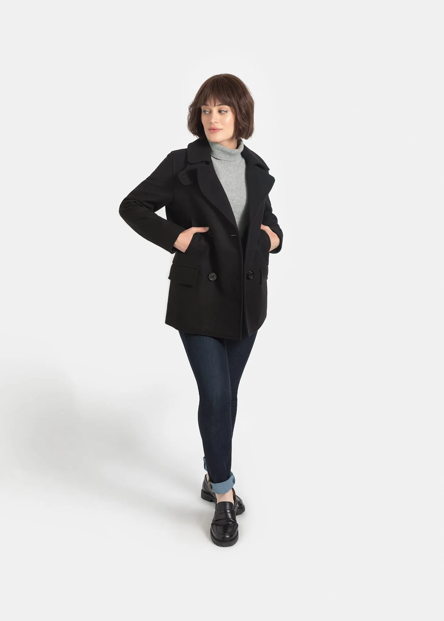 Clementine Peacoat Black