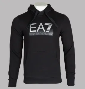 EA7 Visibility Logo Hooded Sweatshirt Black