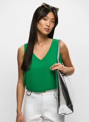 Essential Sleeveless V-Neck Blouse