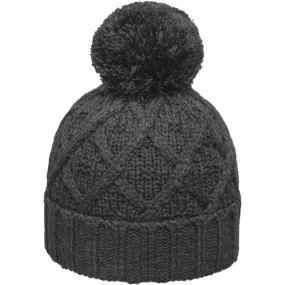 Fleece Lined Pom Beanie - Black (Final Sale)