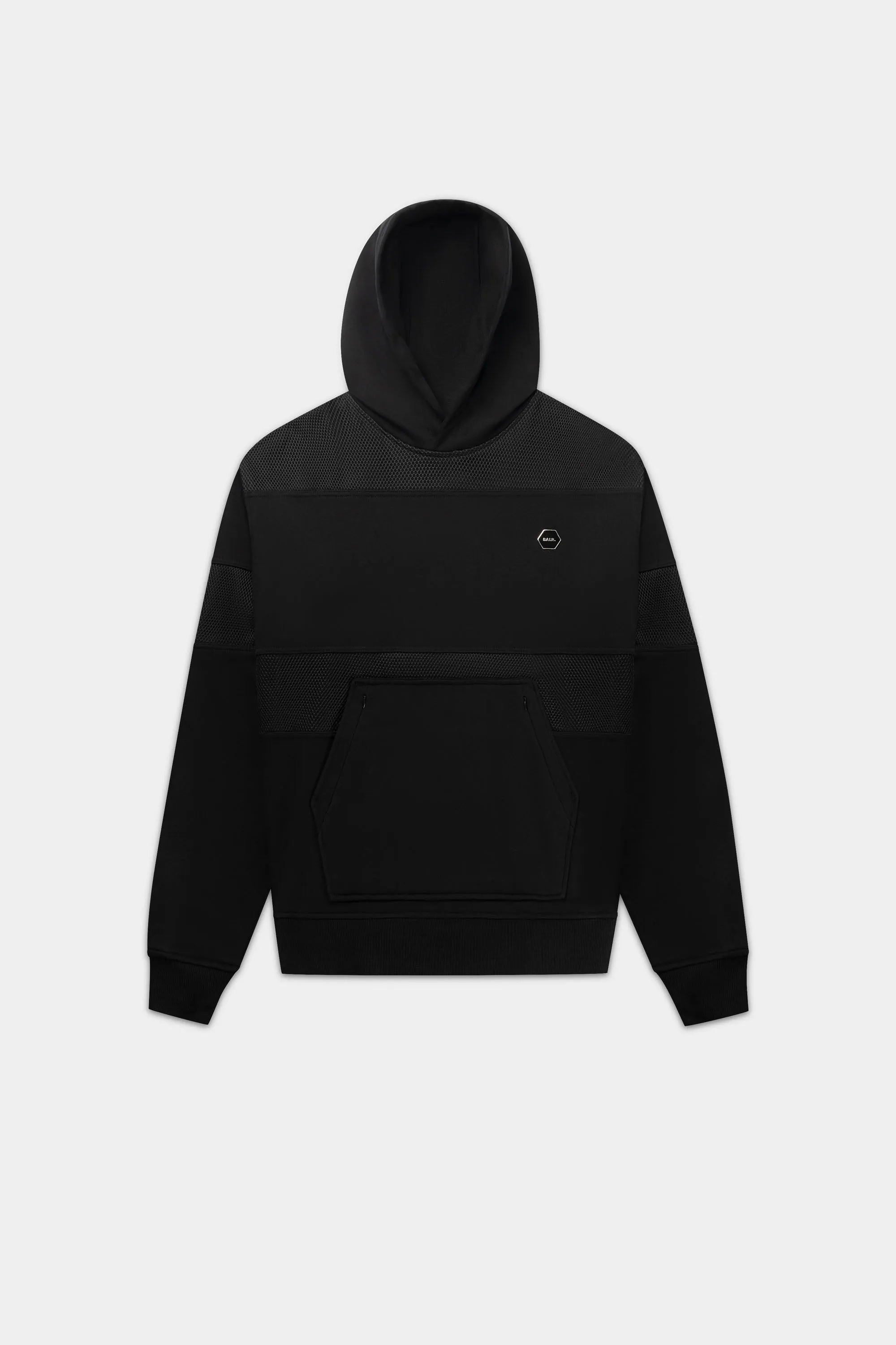 Hexline Box Fit Hoodie Jet Black