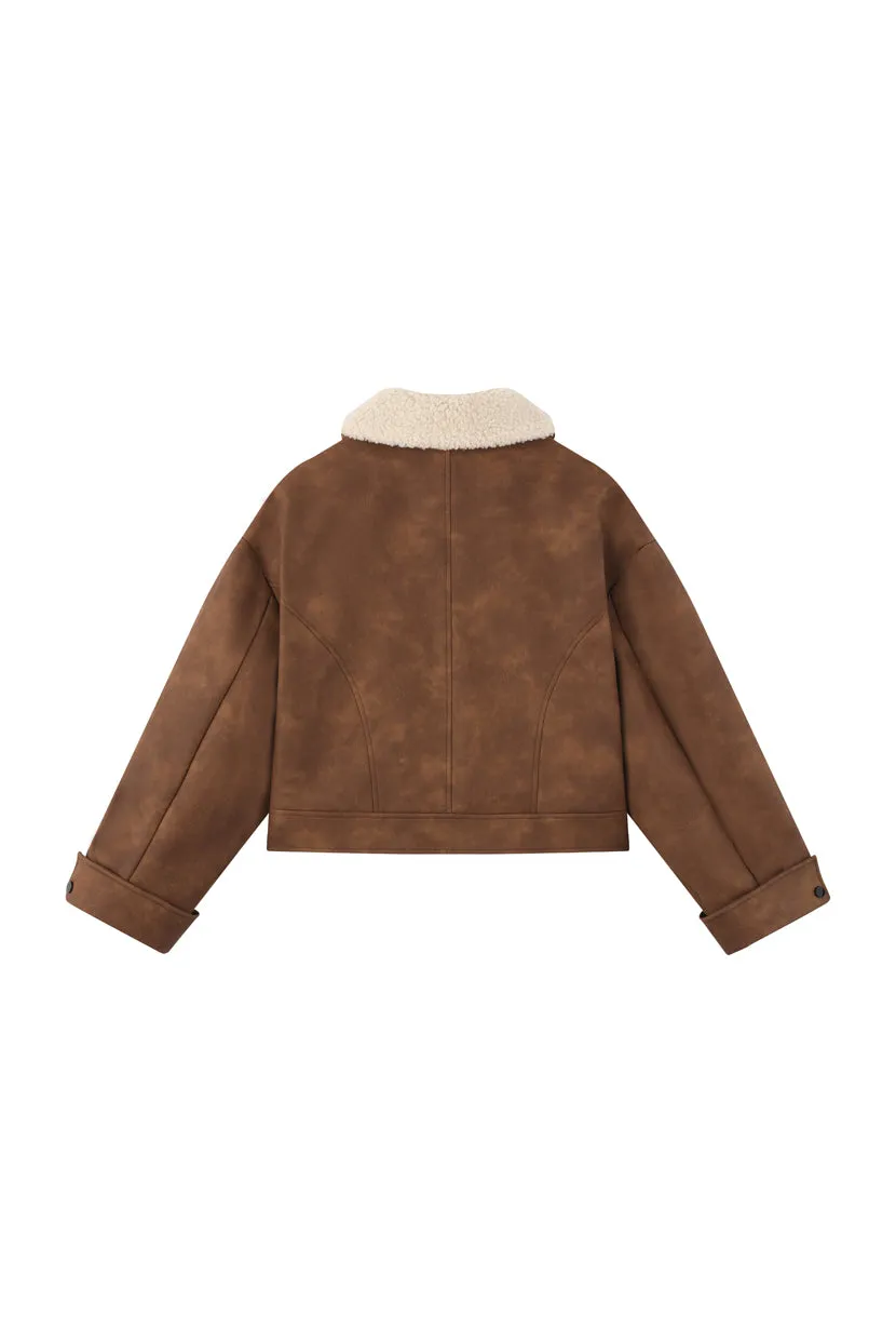 Laura Suede Jacket - Brown