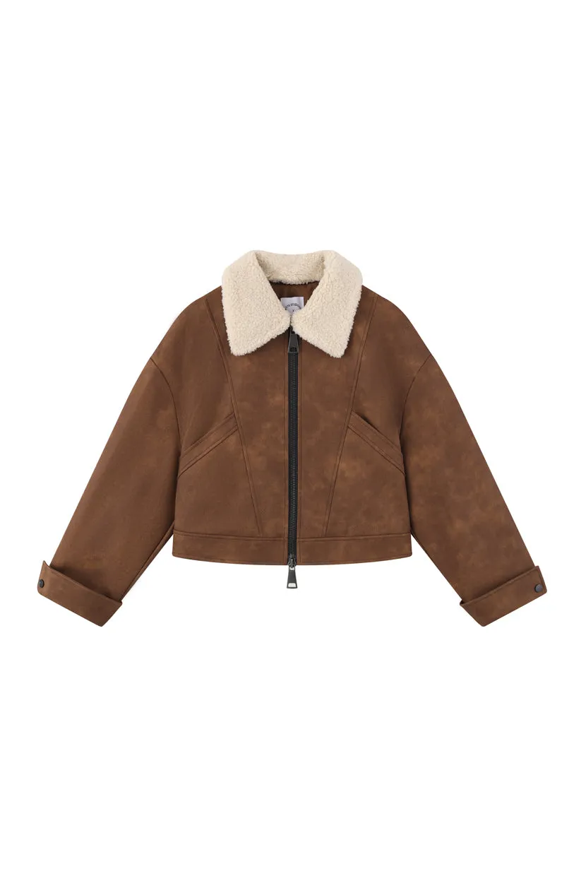 Laura Suede Jacket - Brown