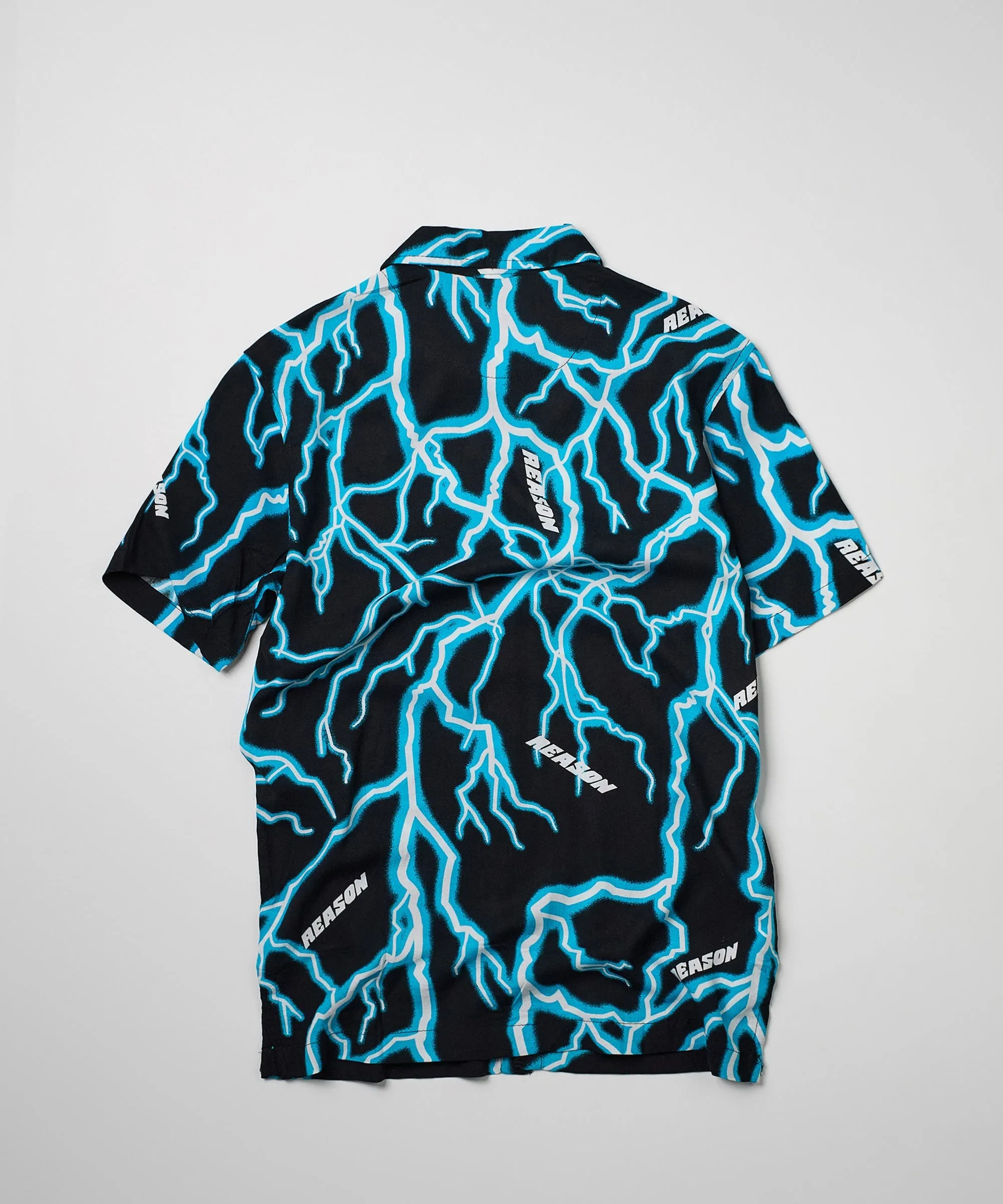 Lightning Allover Print Short Sleeve Shirt