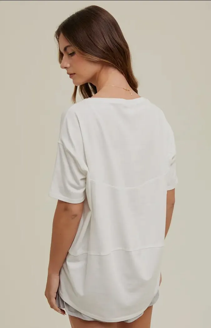 Loose fitting Boat Neck Top