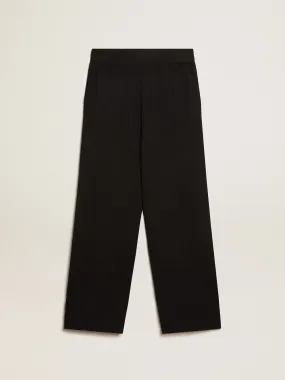 Men’s black cashmere blend joggers