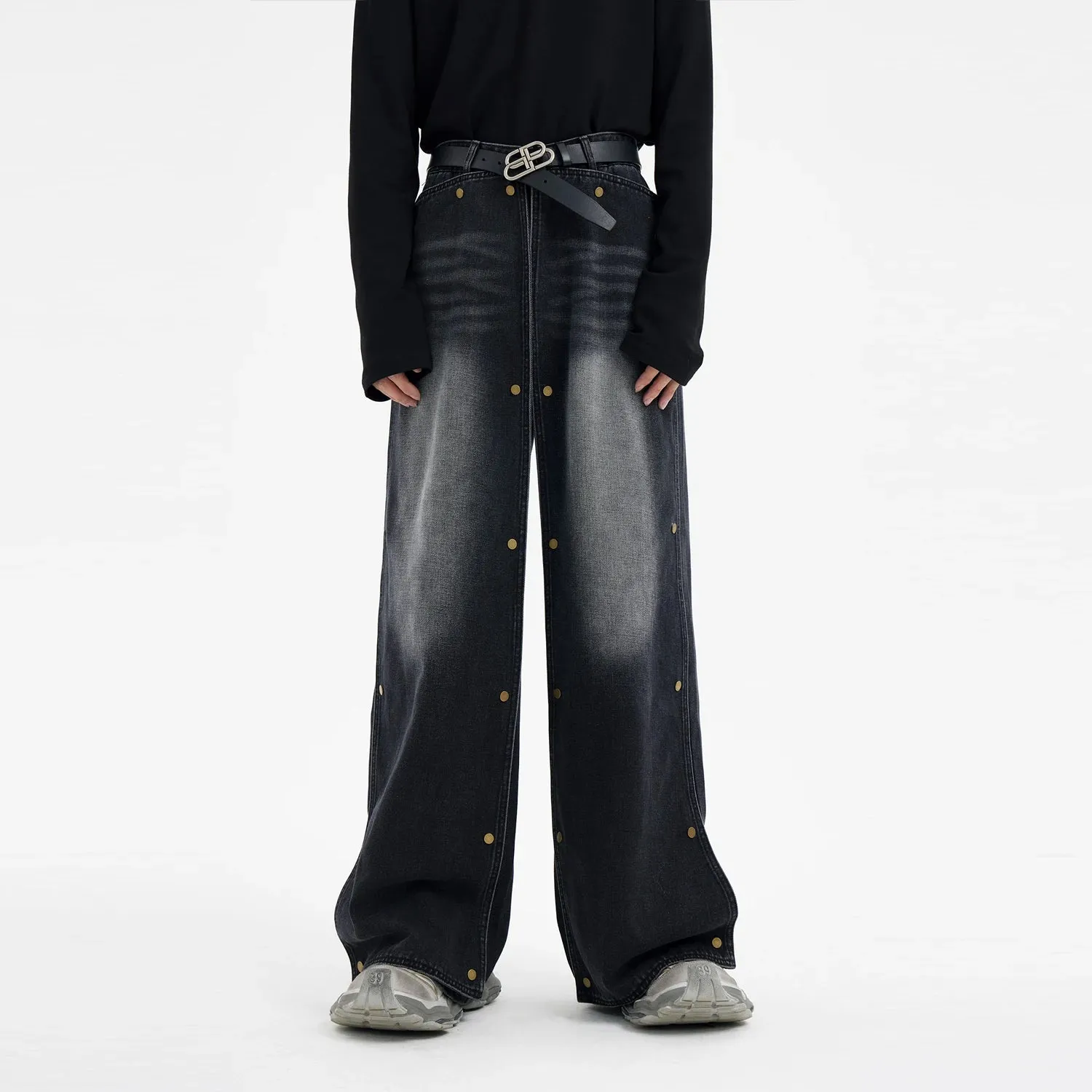 Men's Convertible Washed Denim Jeans