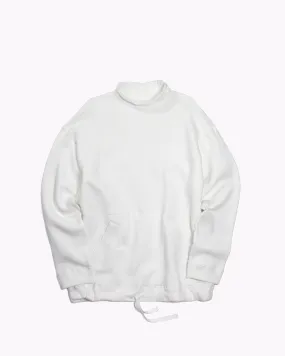 Mock LS Crew Fleece - White