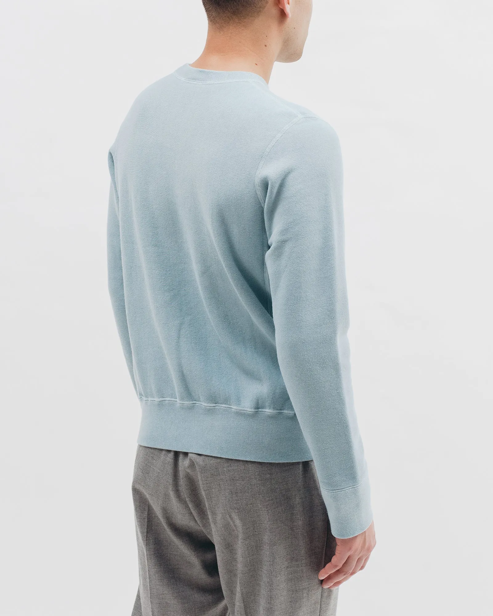 Natural Dyed Crew Fleece - Dusty Teal