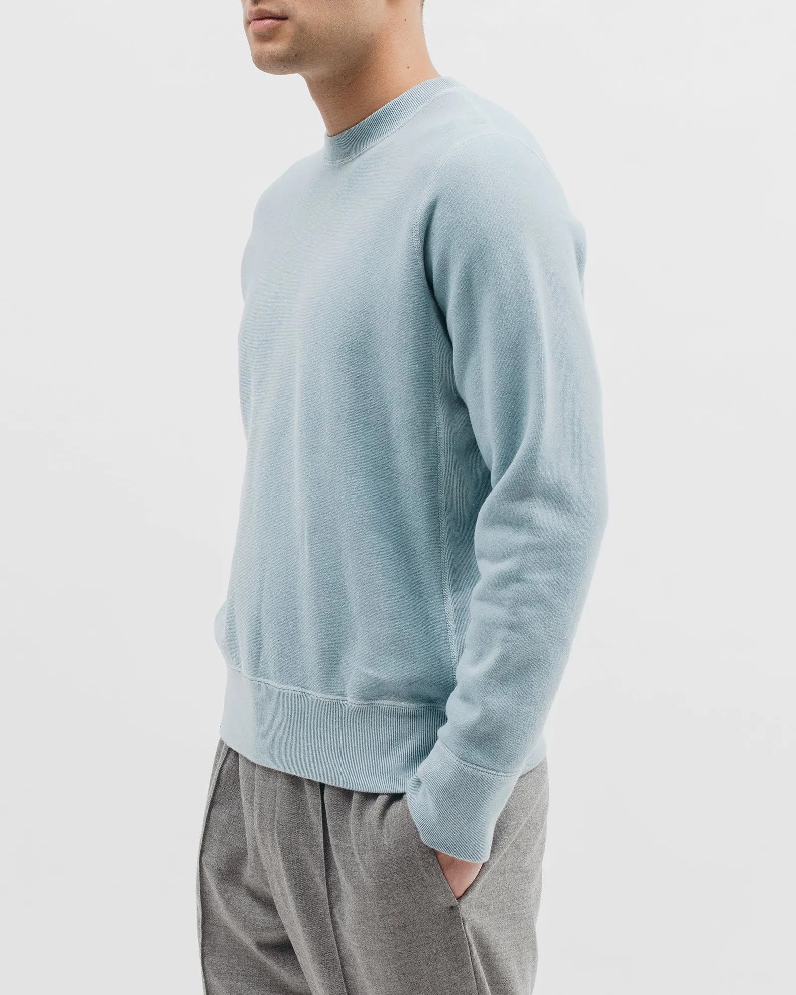 Natural Dyed Crew Fleece - Dusty Teal