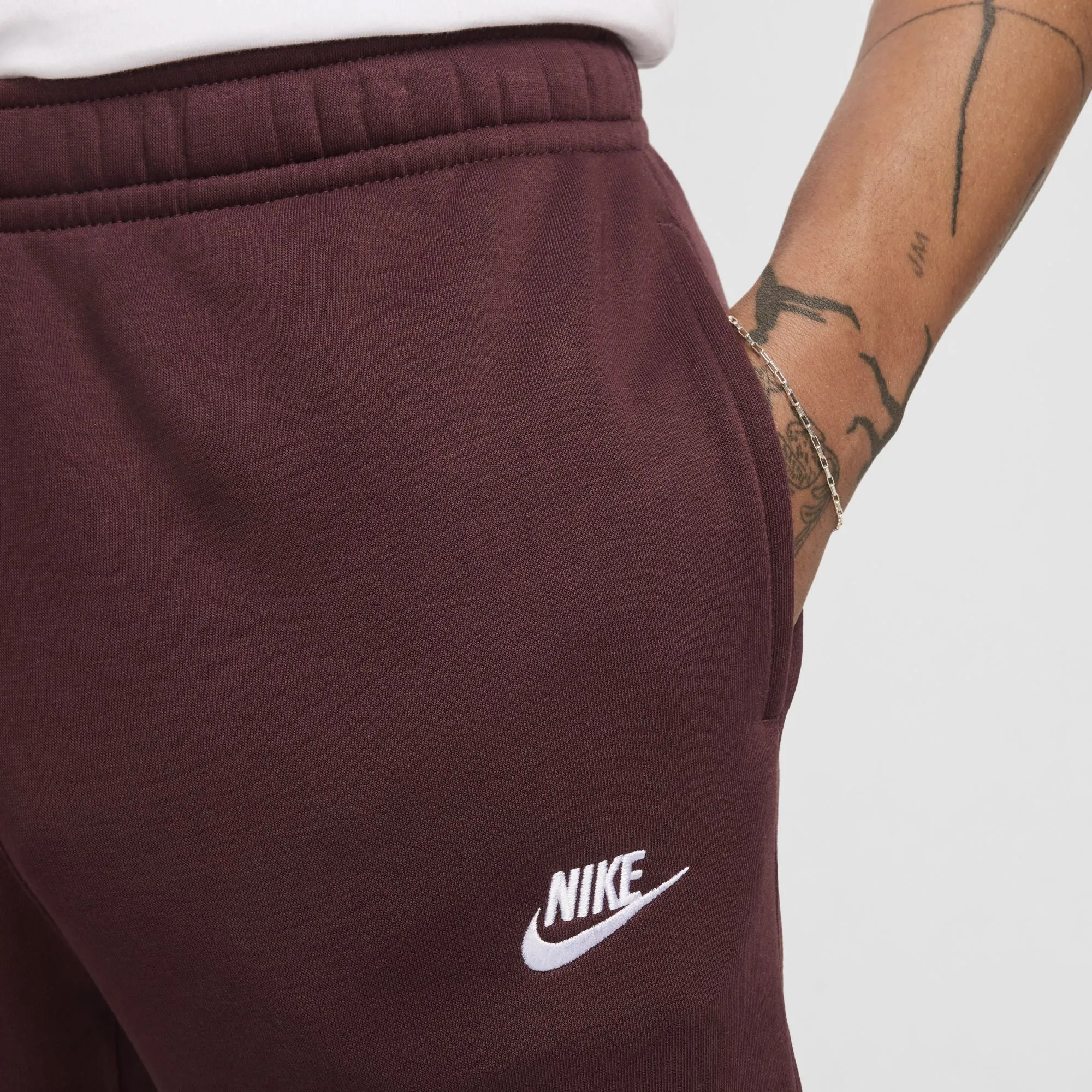 Nike Sportswear Club Fleece Joggers Burgundy Crush / White