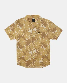 Pop Floral Short Sleeve Shirt - Khaki