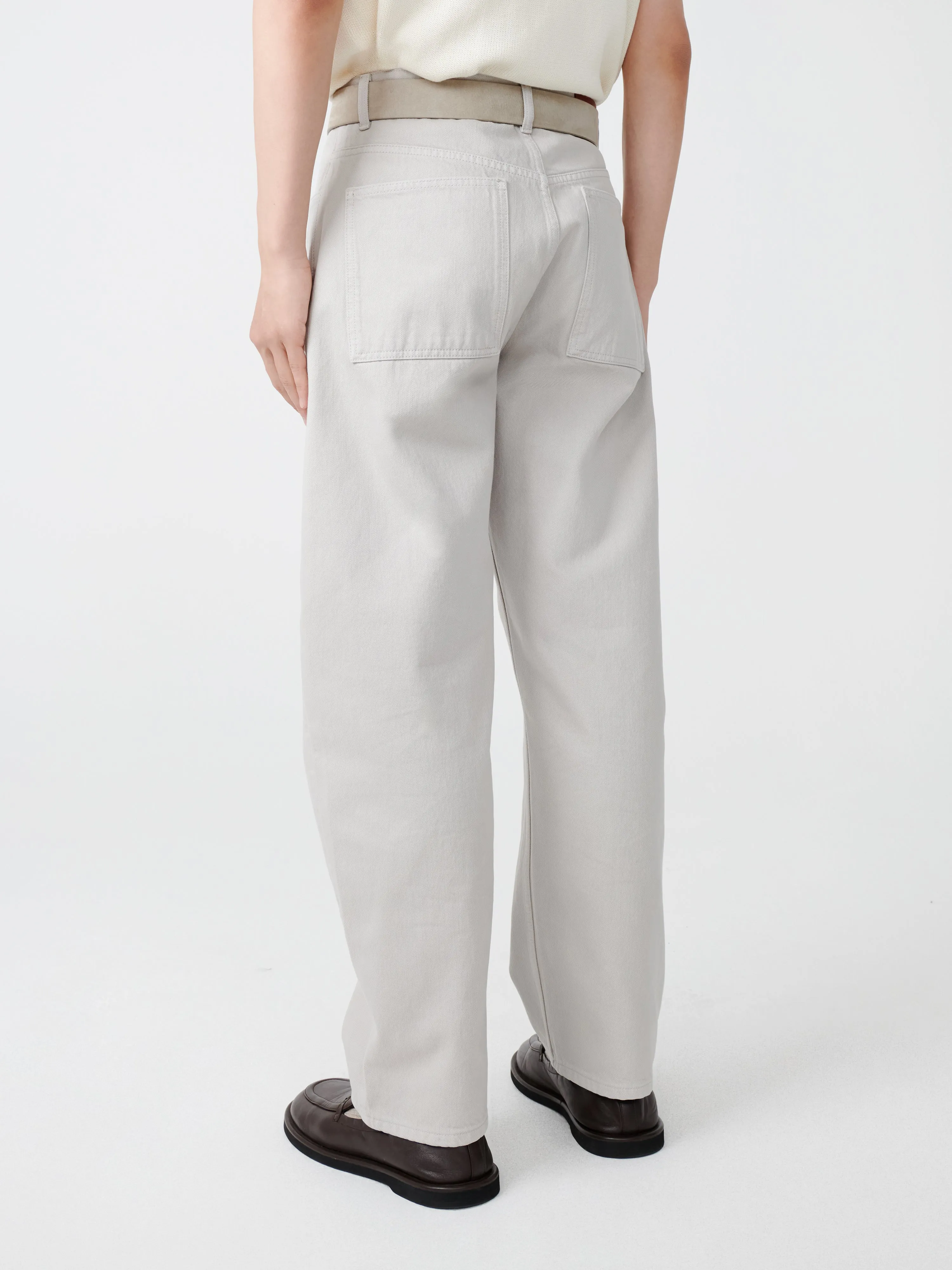 Reed Denim Pant in Bone Grey