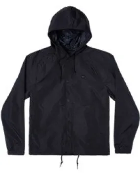 RVCA VA HOOD COACHES JACKET BLACK