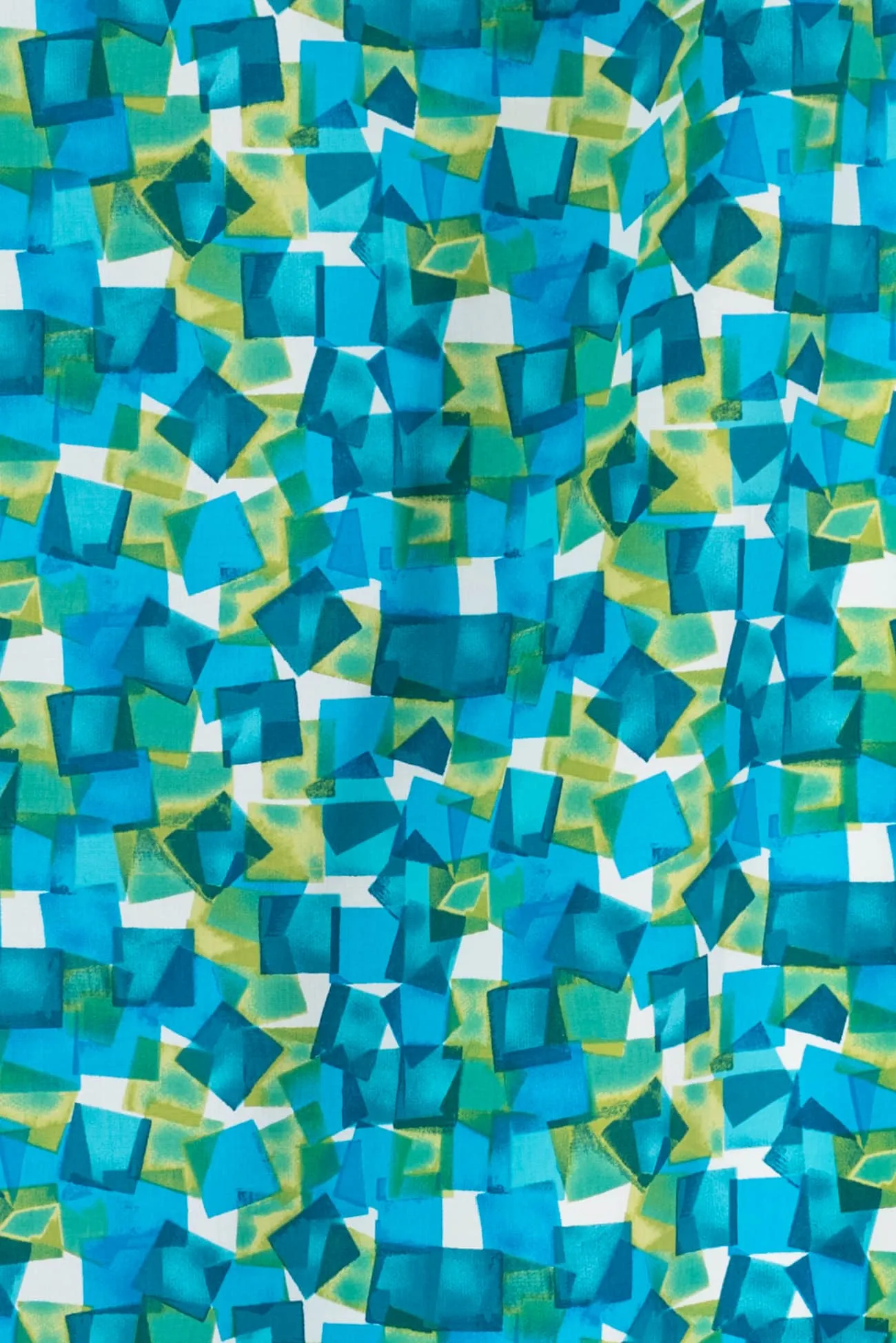 Sea Glass Blocks Stretch Cotton Woven