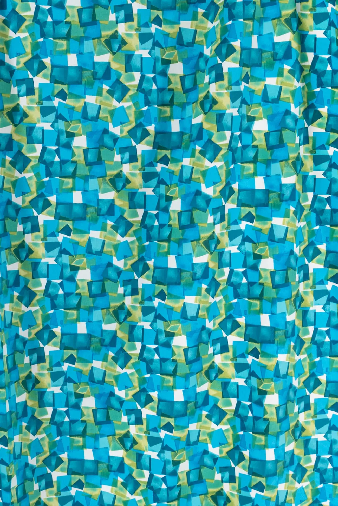 Sea Glass Blocks Stretch Cotton Woven