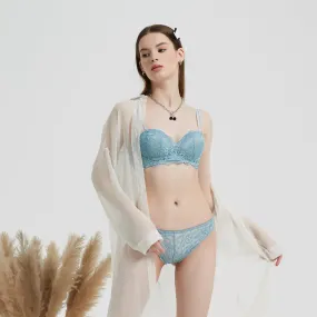 Serene Blue Lace Lingerie Set