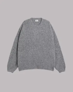 The Grey Melange Oversized Knitted Sweater